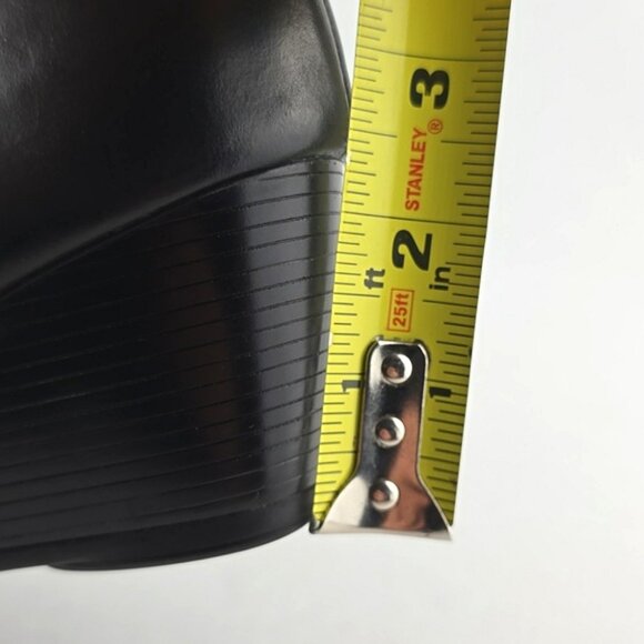 Hush Puppies Women's Black Leather Wedge Almond Toe Shoes Cushioned Size 9 - Picture 16 of 16